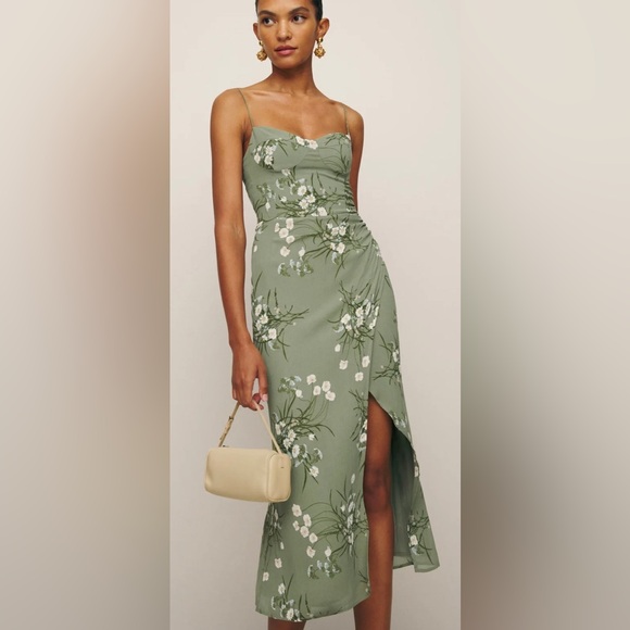 Reformation Dresses & Skirts - Reformation Green Floral Dress